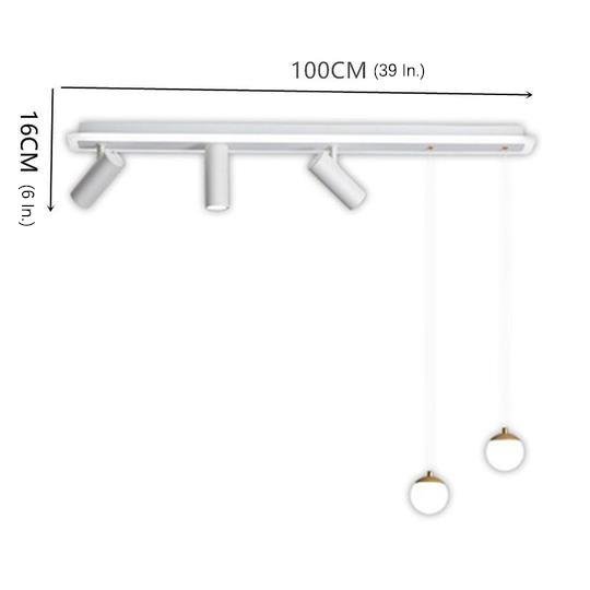 Modern LED Flush Mount Ceiling Light with Adjustable Pendants