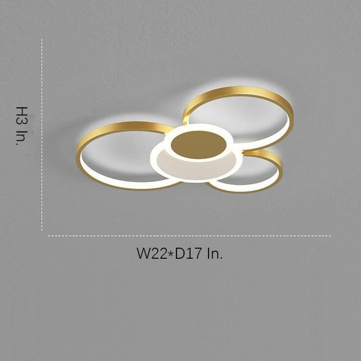 Modern LED Flush Mount Ceiling Light Eclipse Geometric Design Acrylic