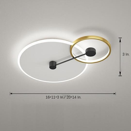 Geometric Circles Dimmable LED Flush Mount Ceiling Light