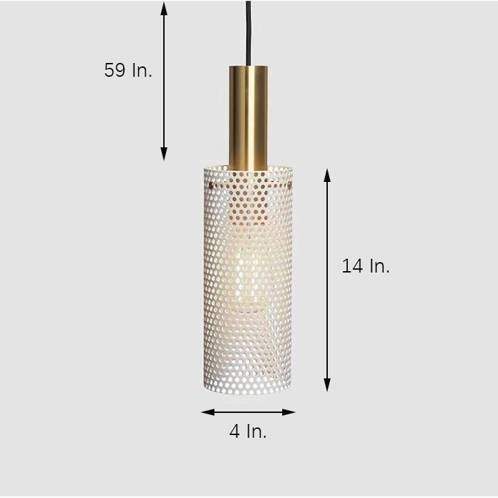 Modern Cylinder Metal Pendant Light with Adjustable LED