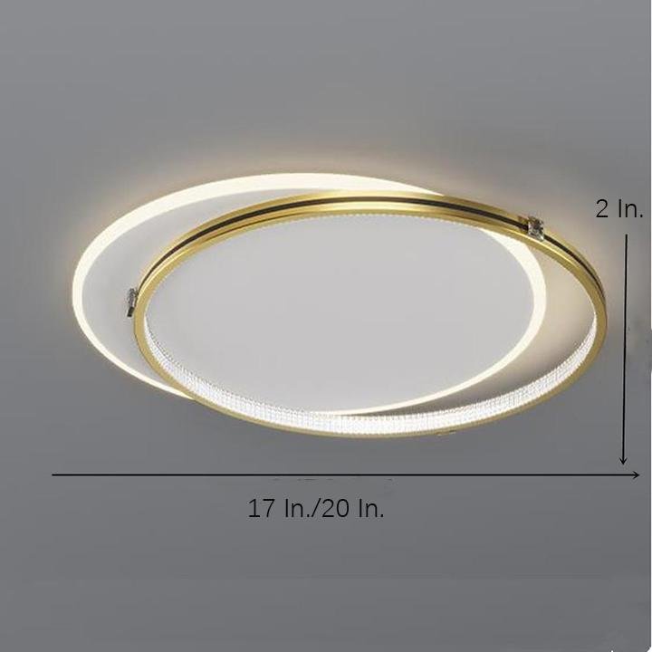 Modern Dual Circle LED Flush Mount Ceiling Light with Dimming