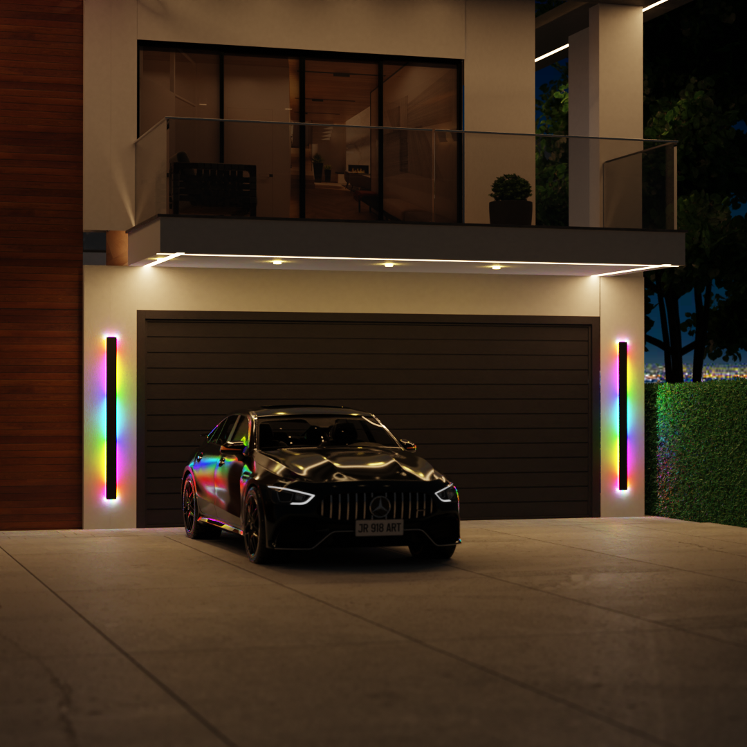 Modern Linear LED Outdoor Wall Light Waterproof Minimalist Design