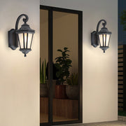 Modern Frosted Glass Outdoor Wall Light with Aluminum Frame