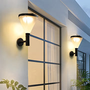 Geometric Solar LED Outdoor Wall Lamp | Waterproof Aluminum Sconce