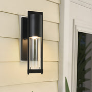 Industrial Glass Outdoor Wall Sconce Waterproof Antique Black