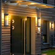 Modern Glass Solar Wall Lamp - Outdoor Waterproof LED Sconce