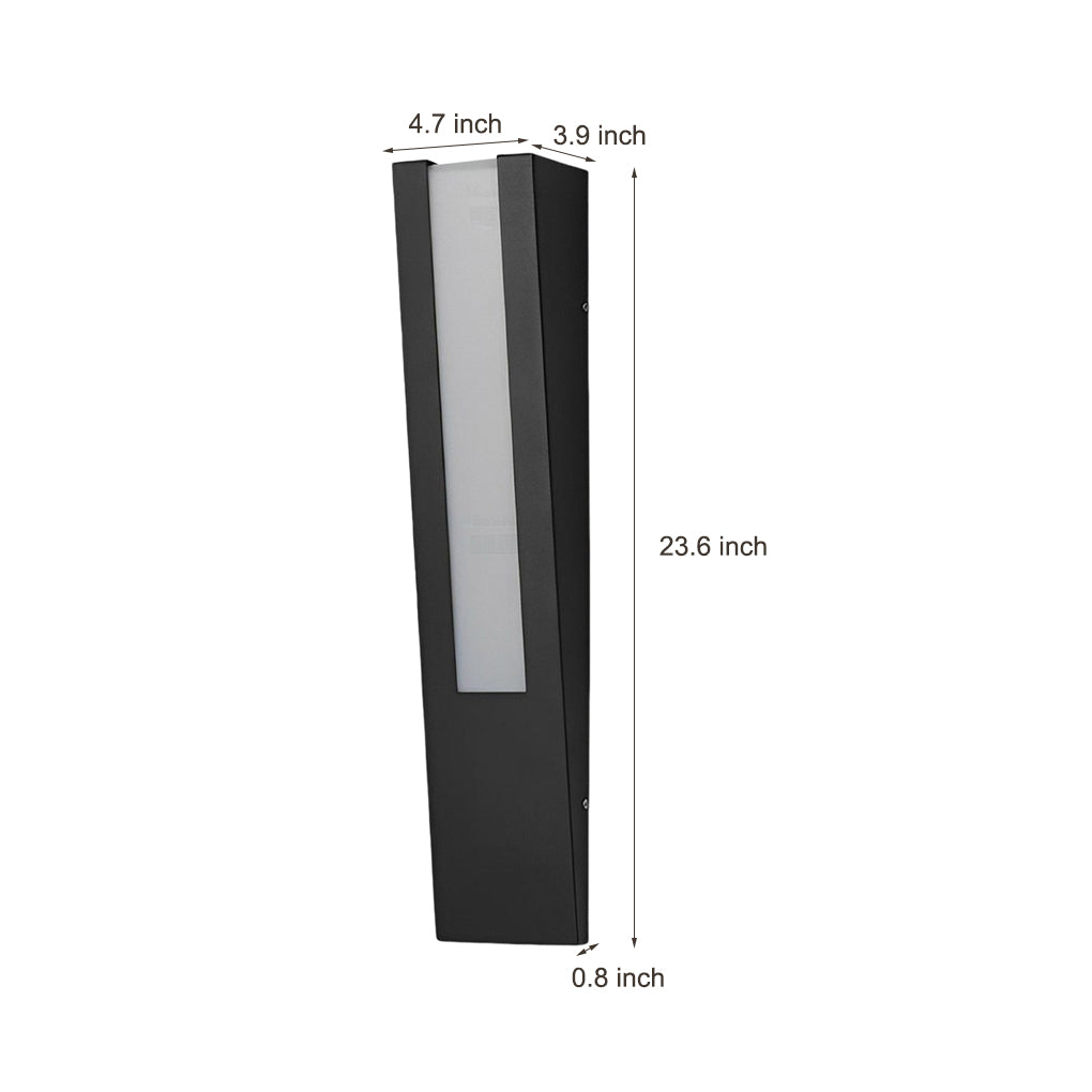 Modern LED Outdoor Wall Light Black Waterproof Stainless Steel