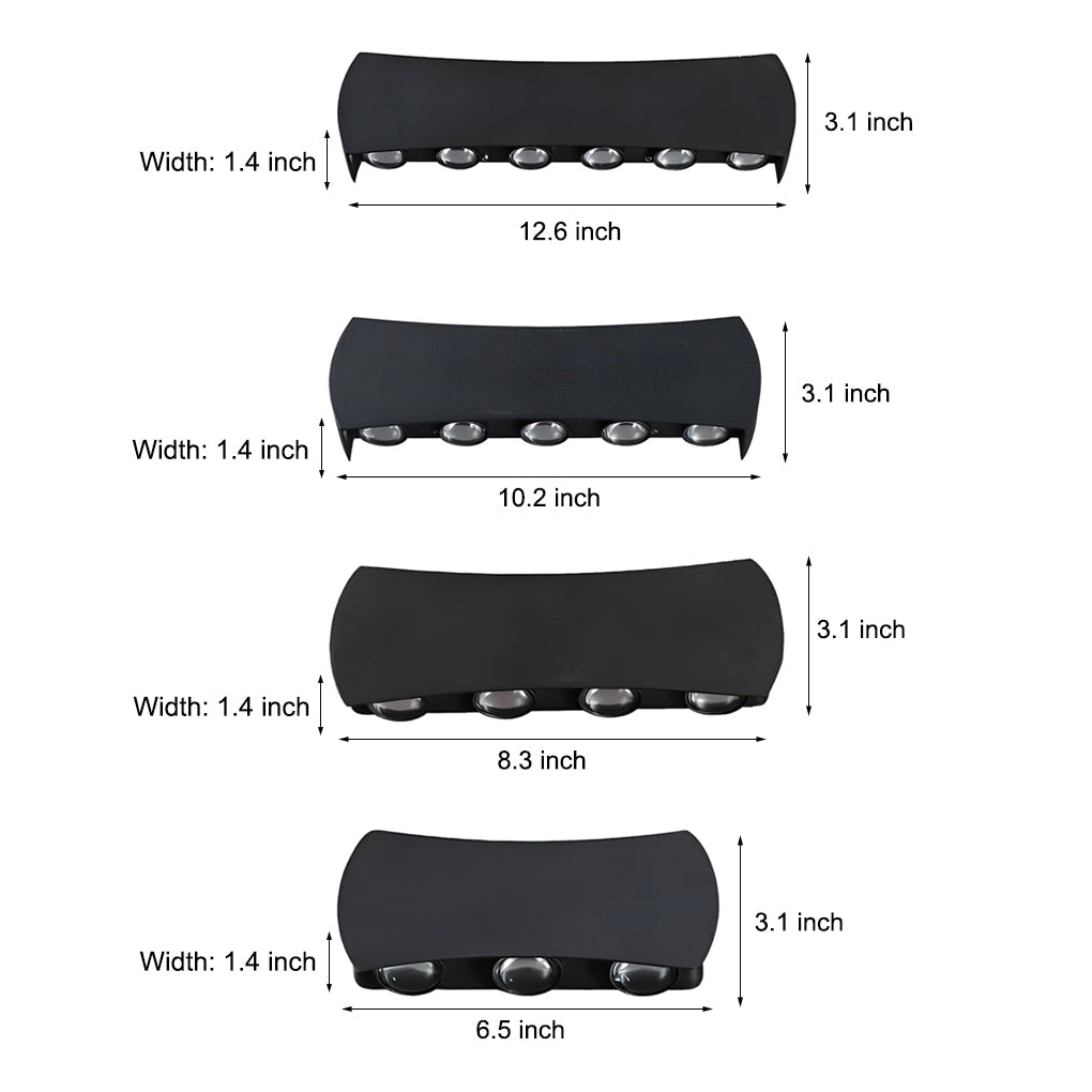 Modern Aluminum LED Outdoor Wall Light Waterproof Up Down