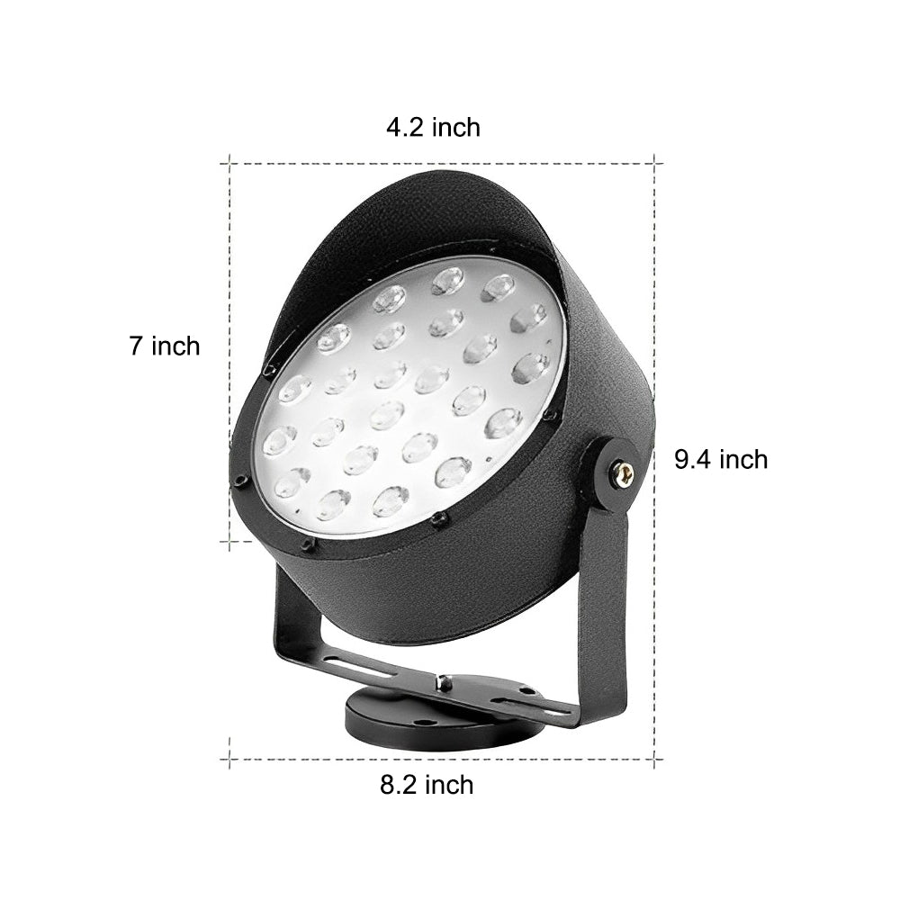 Adjustable Waterproof LED Outdoor Spotlight in Black
