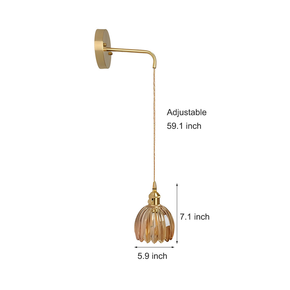 Flower Glass Pendant Light Modern Nordic Hanging Ceiling Lamp