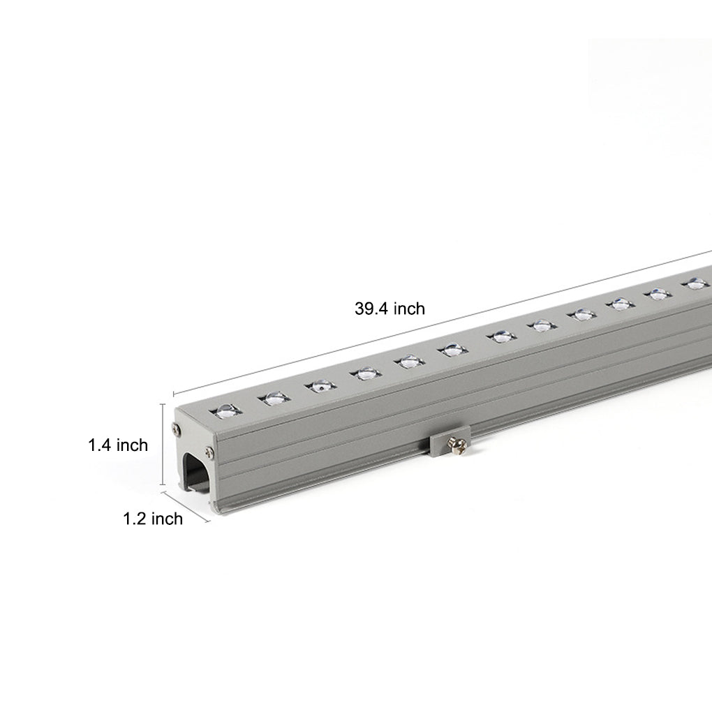 12W Linear LED Wall Washer Light - Modern Outdoor Aluminum