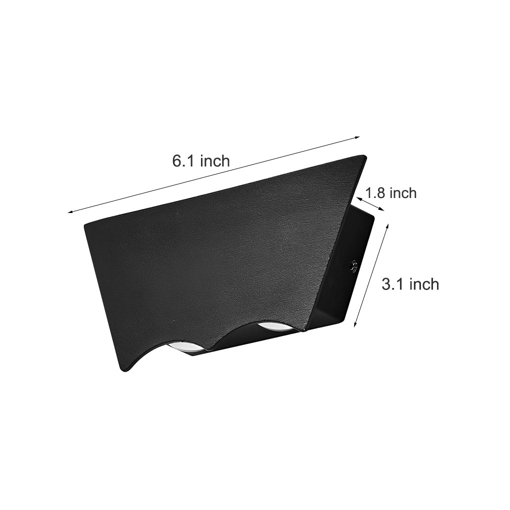 Modern LED Up Down Wall Washer Light – Waterproof Outdoor Black