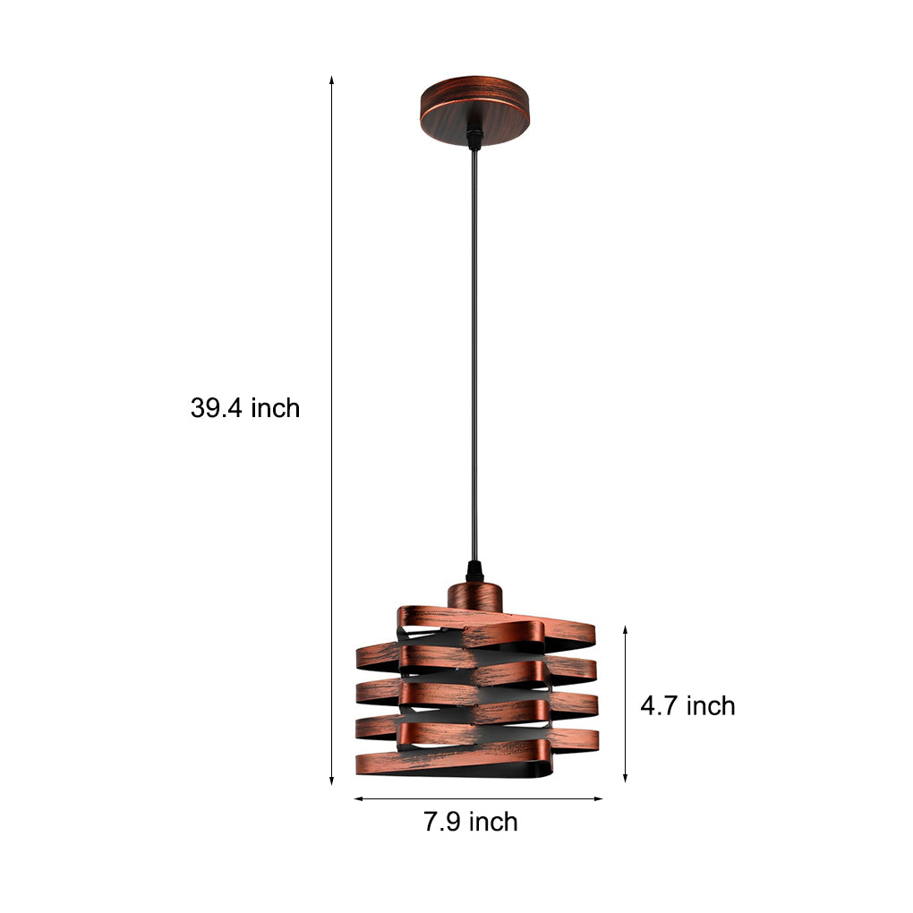 Interwoven Iron Pendant Light Modern Industrial Ceiling Fixture