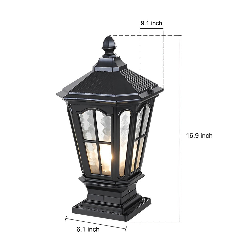 Modern Solar Powered Fence Post Light with Dual Power Options