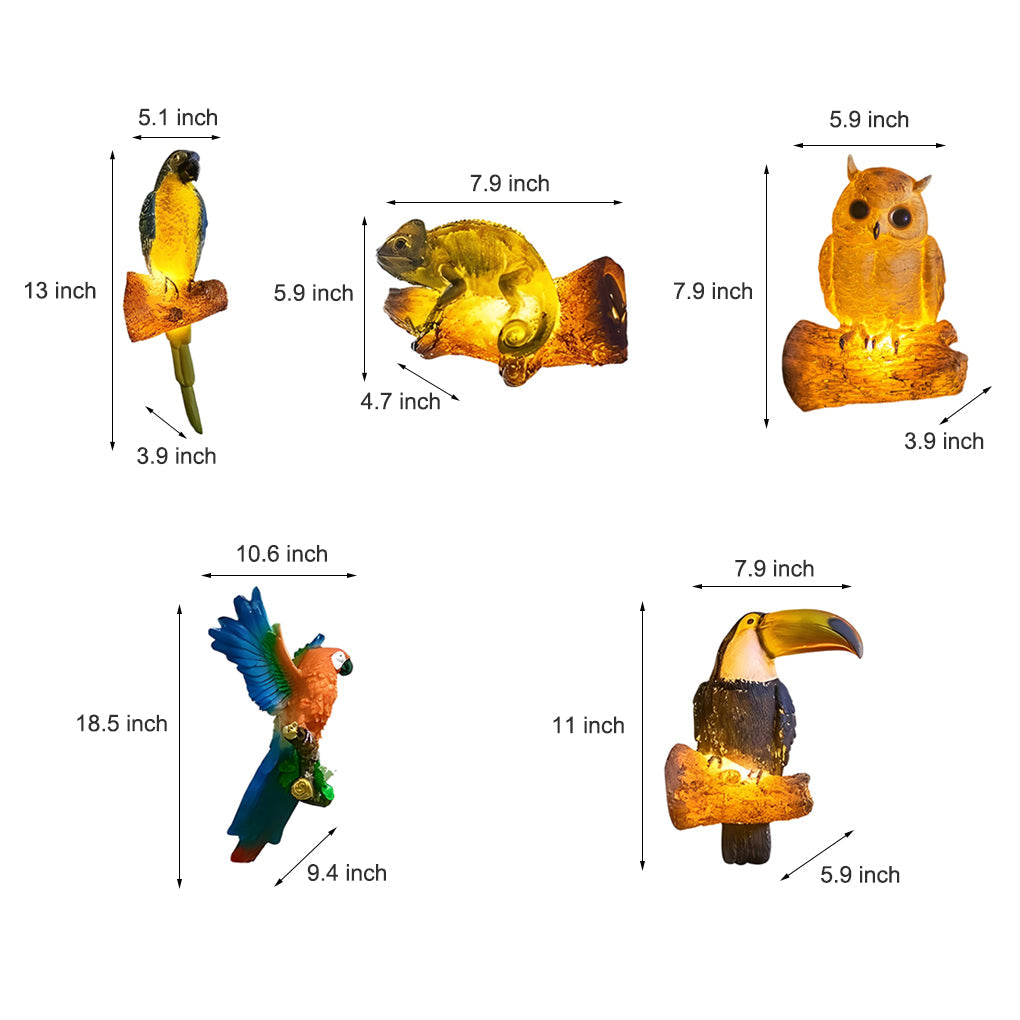 LED Animal Sculpture Outdoor Light – Resin Garden Decor