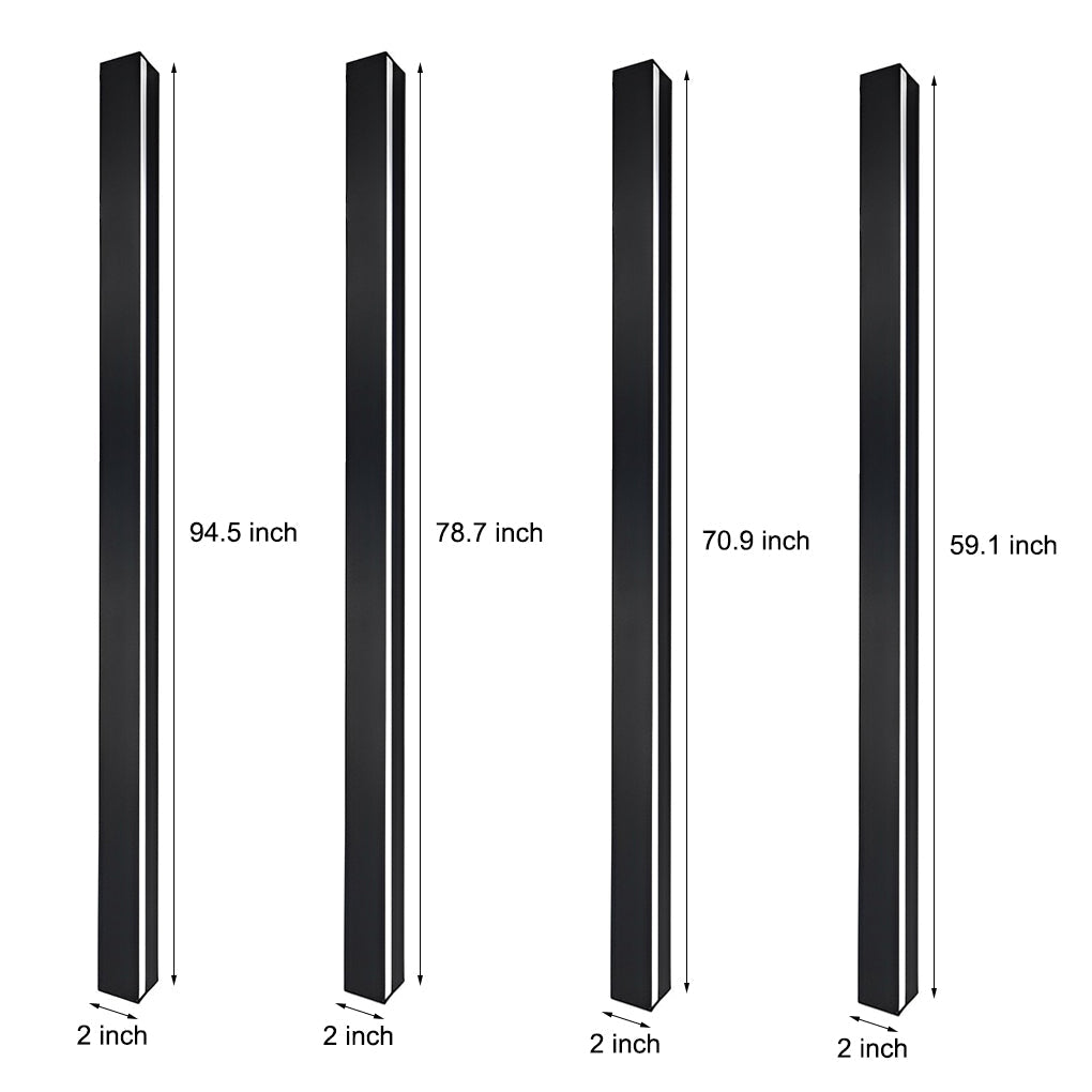 Linear LED Solar Wall Sconce - Modern Black Outdoor Light