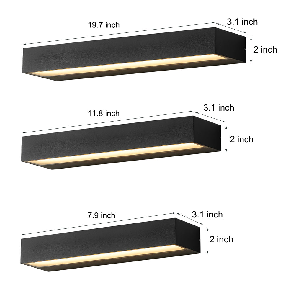 Modern Linear Outdoor Wall Light - Aluminum IP65 Waterproof LED