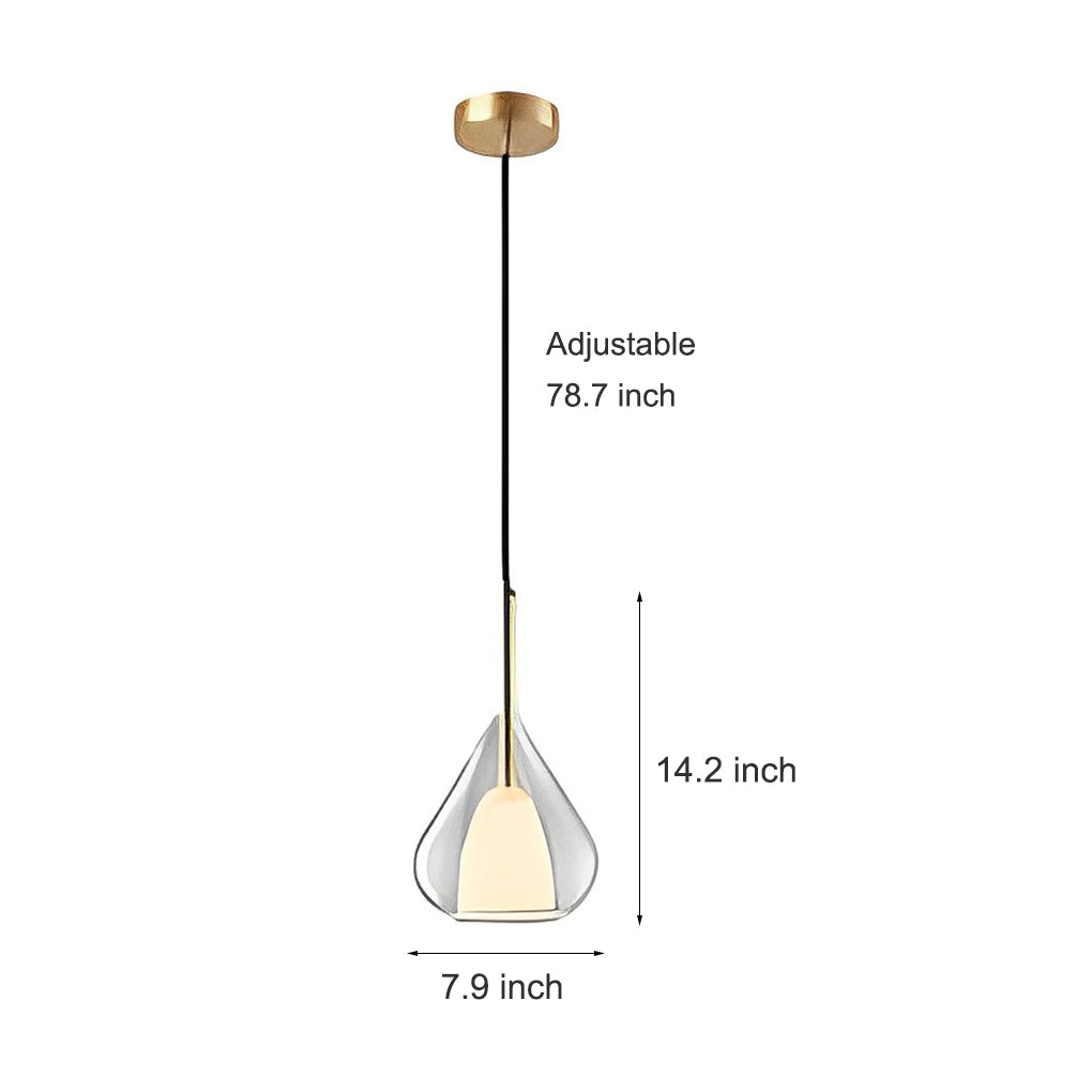 Raindrop Double Layer Glass Pendant Light Modern Nordic Chandelier