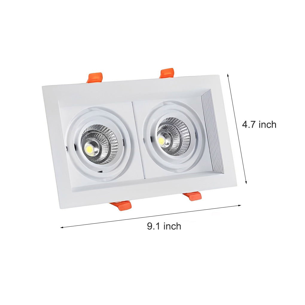 2-Light Adjustable Recessed Spotlight with Three-Step Dimming