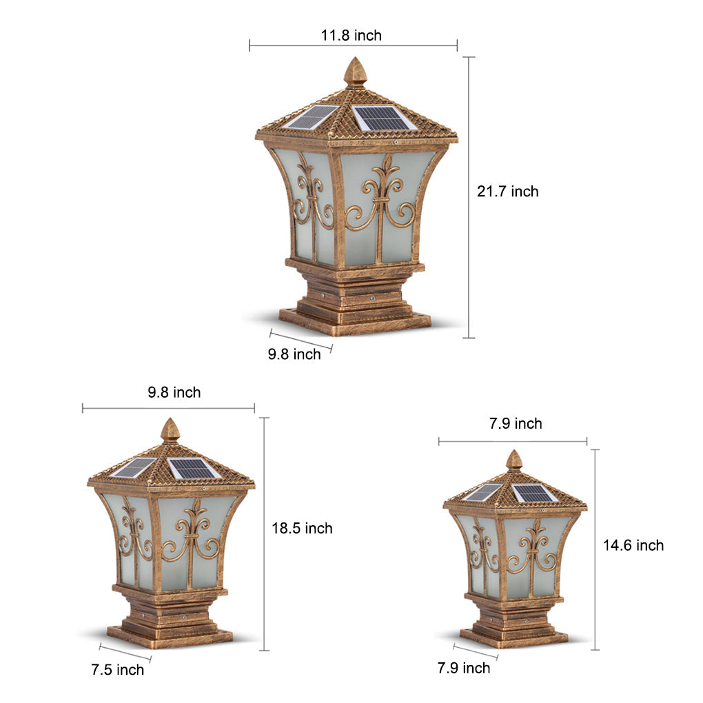 Modern Solar Powered Fence Post Light - Aluminum & Acrylic