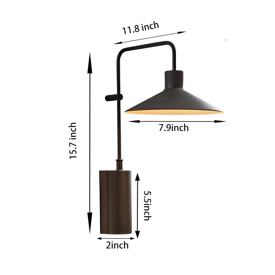 Modern Waterproof LED Outdoor Wall Sconce with Swing Arm