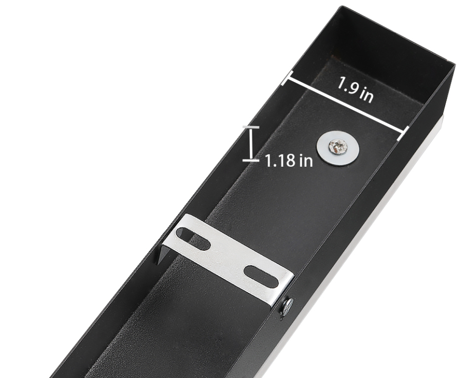 RGB Linear LED Wall Light Waterproof Outdoor Black Metal Fixture