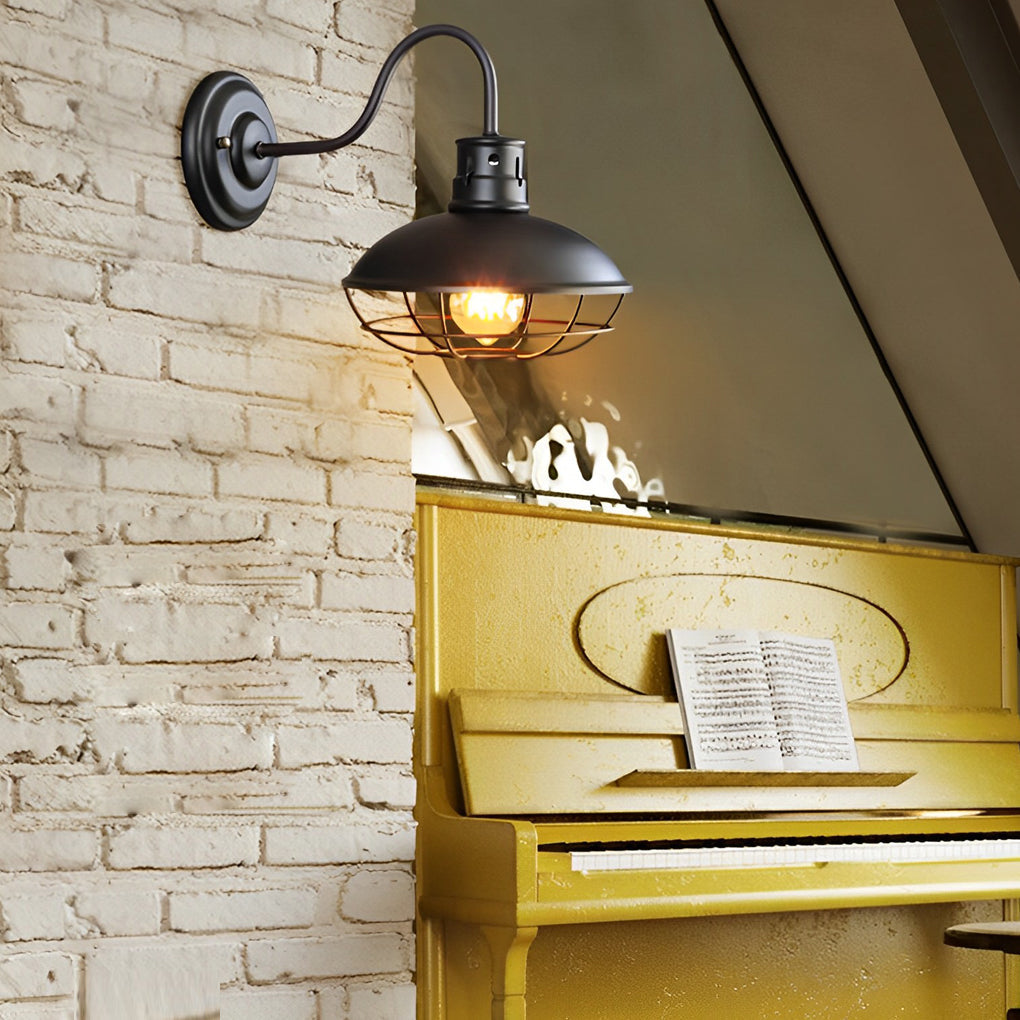 Retro Iron LED Waterproof Outdoor Wall Light - Modern Industrial