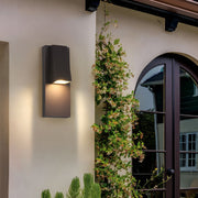 Rectangular LED Outdoor Wall Light - Modern Black Aluminum