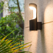Modern LED Outdoor Wall Lamp Black Aluminum Waterproof