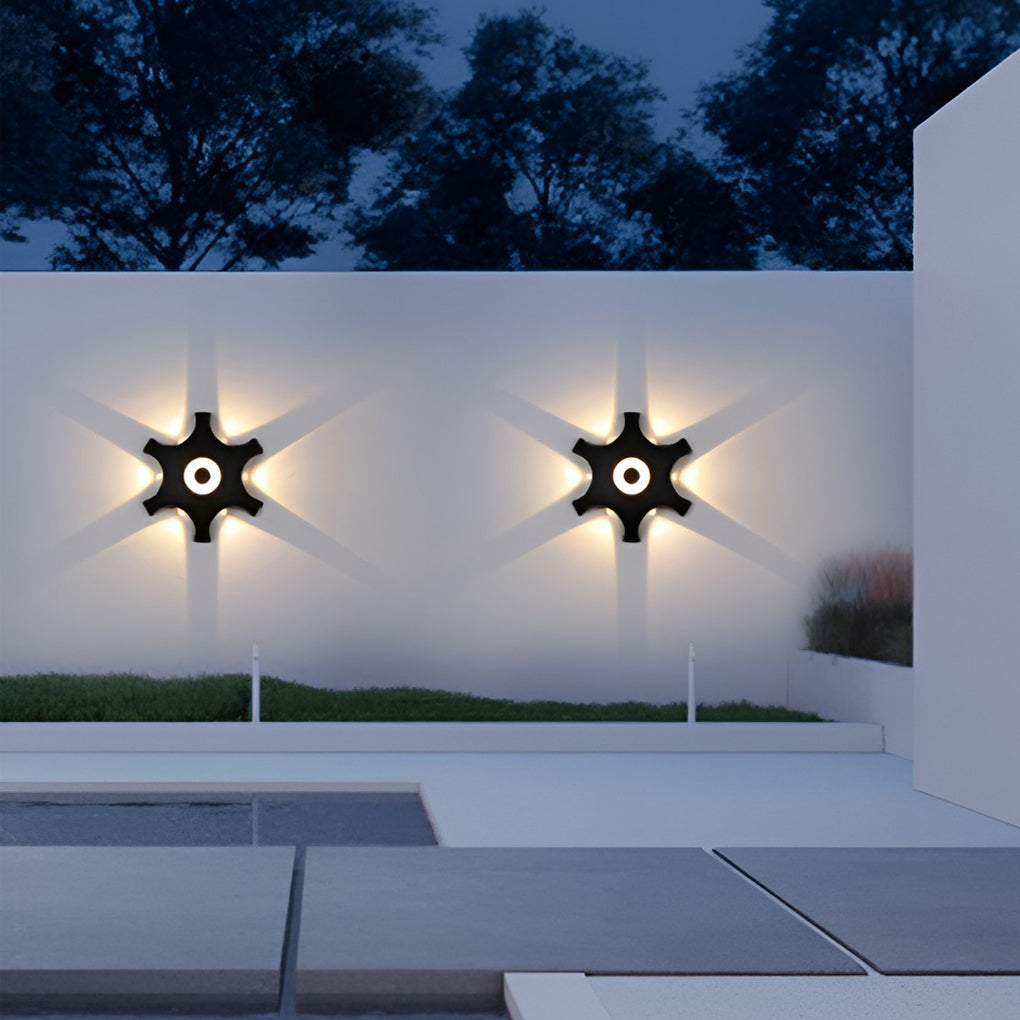 Flower Shaped LED Waterproof Outdoor Wall Sconce Aluminum