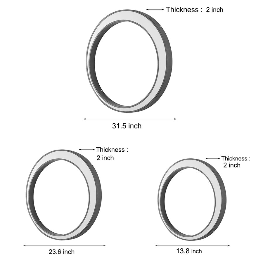 Modern Round Moon LED Outdoor Wall Light IP65 Waterproof