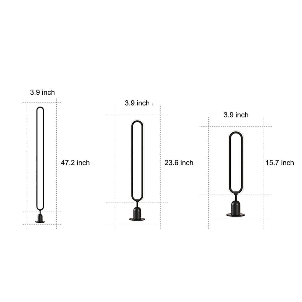 Sleek Black Oval Ring LED Solar Landscape Light Modern Outdoor
