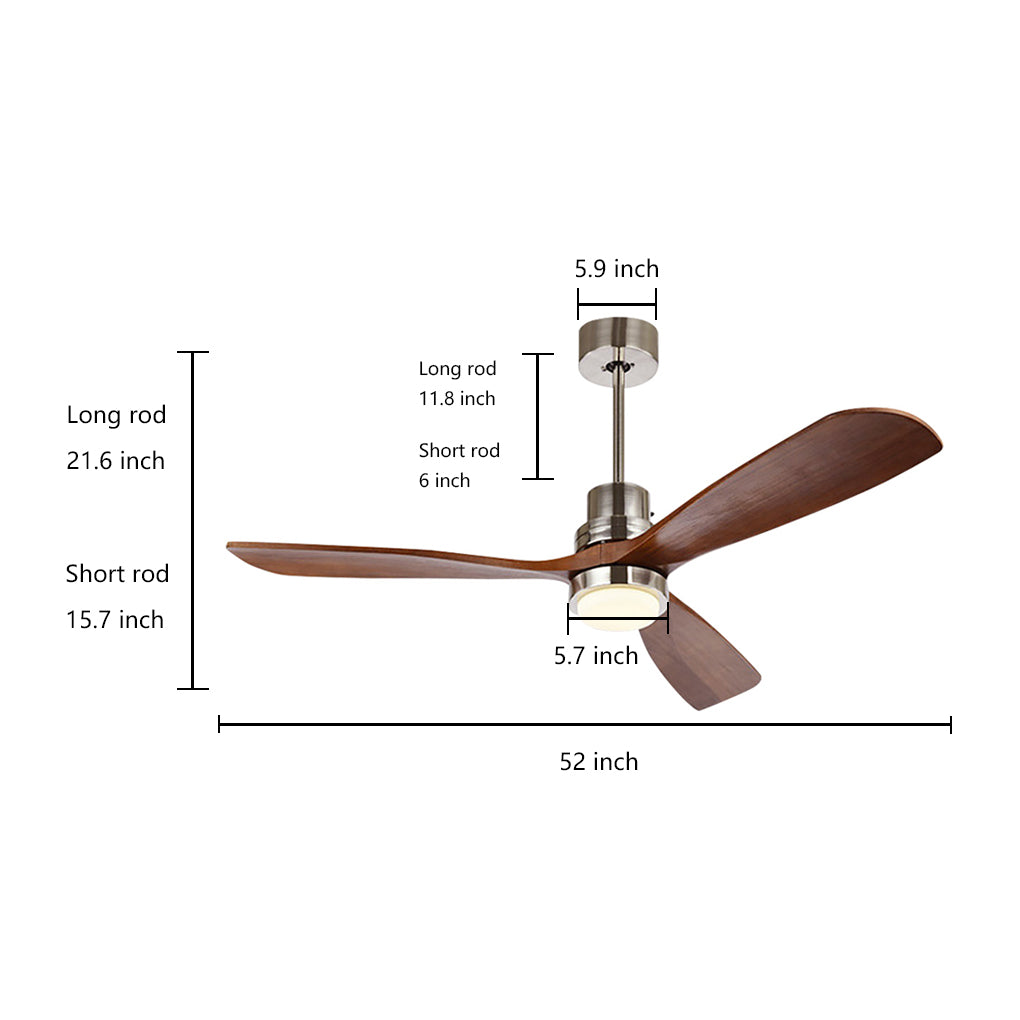 Modern LED Ceiling Fan Light with Remote Control