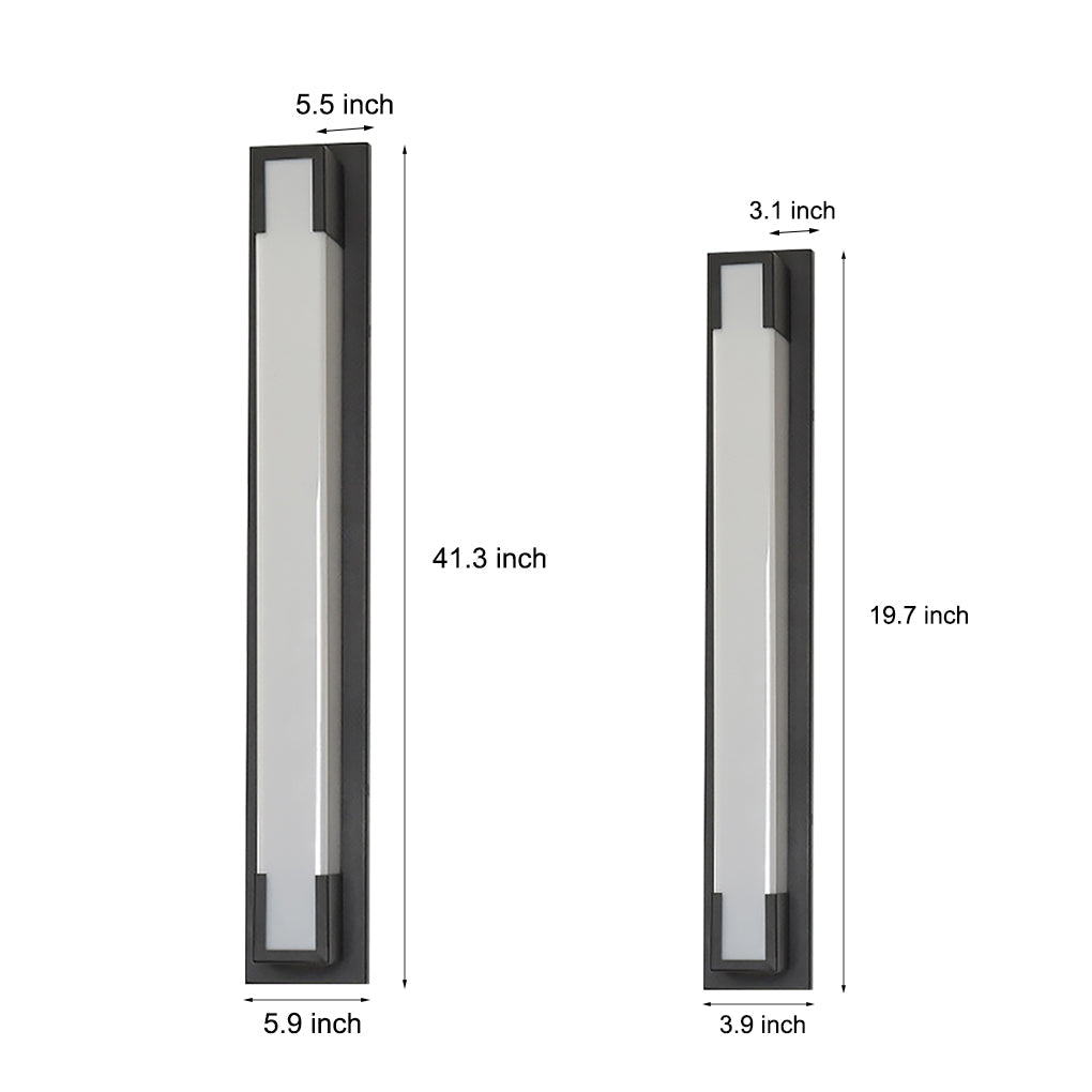 Modern Rectangular Waterproof LED Outdoor Wall Light