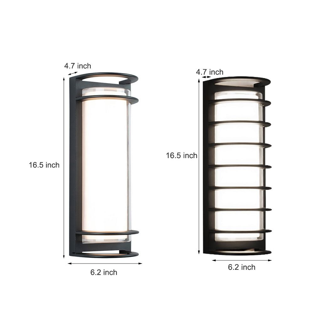 Modern Double-Layer Outdoor Wall Sconce – Aluminum & Acrylic
