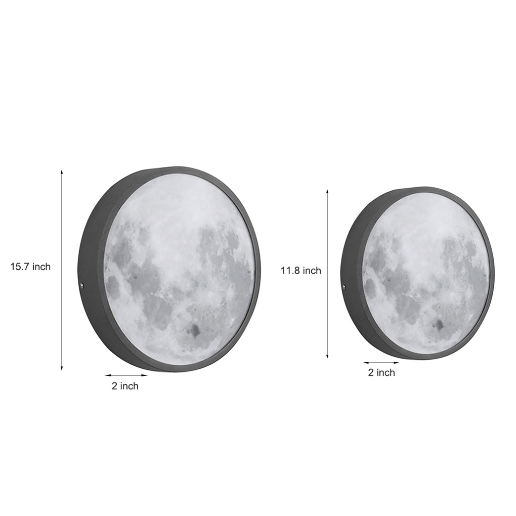 Moon Design Outdoor Waterproof LED Wall Light