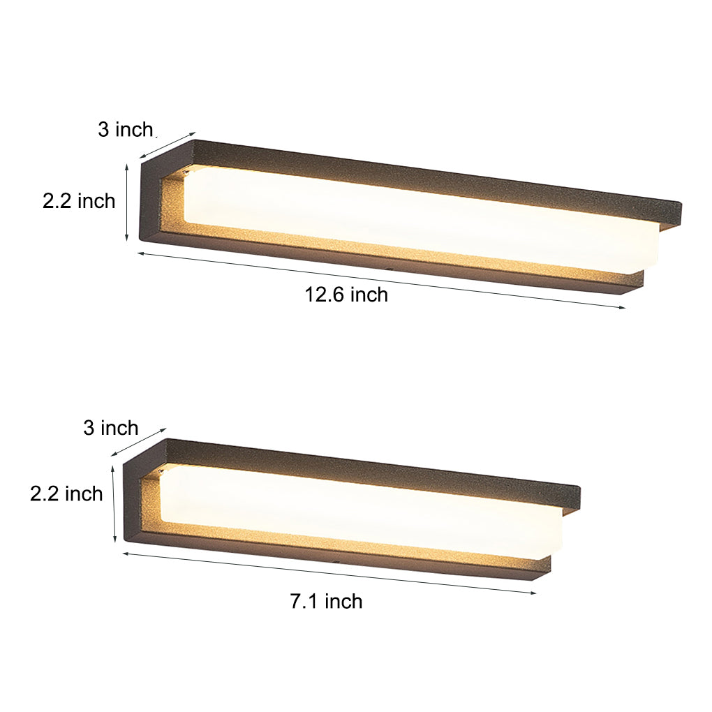 Modern Linear LED Outdoor Wall Light - Stainless Steel Waterproof