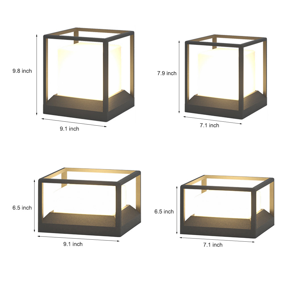 Solar LED Outdoor Post Light Waterproof Fence Landscape Lamp