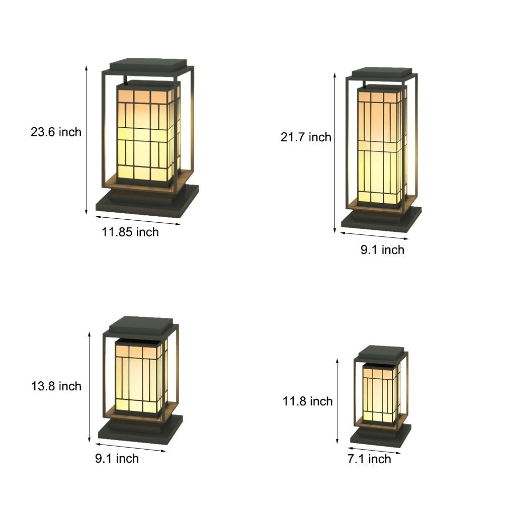 Retro Solar Path Light Stainless Steel LED Outdoor Lantern