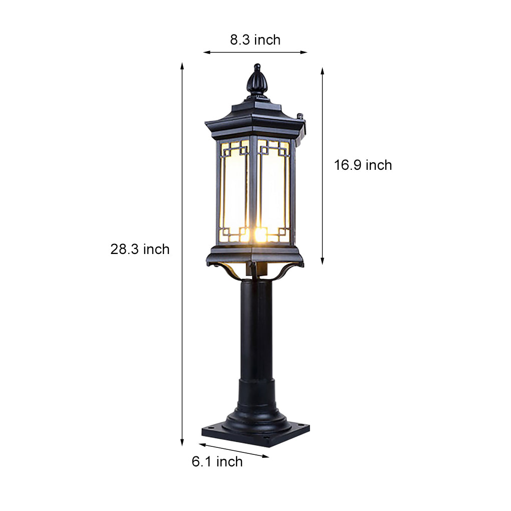 Rhombus LED Pathway Lights with Frosted Glass for Gardens