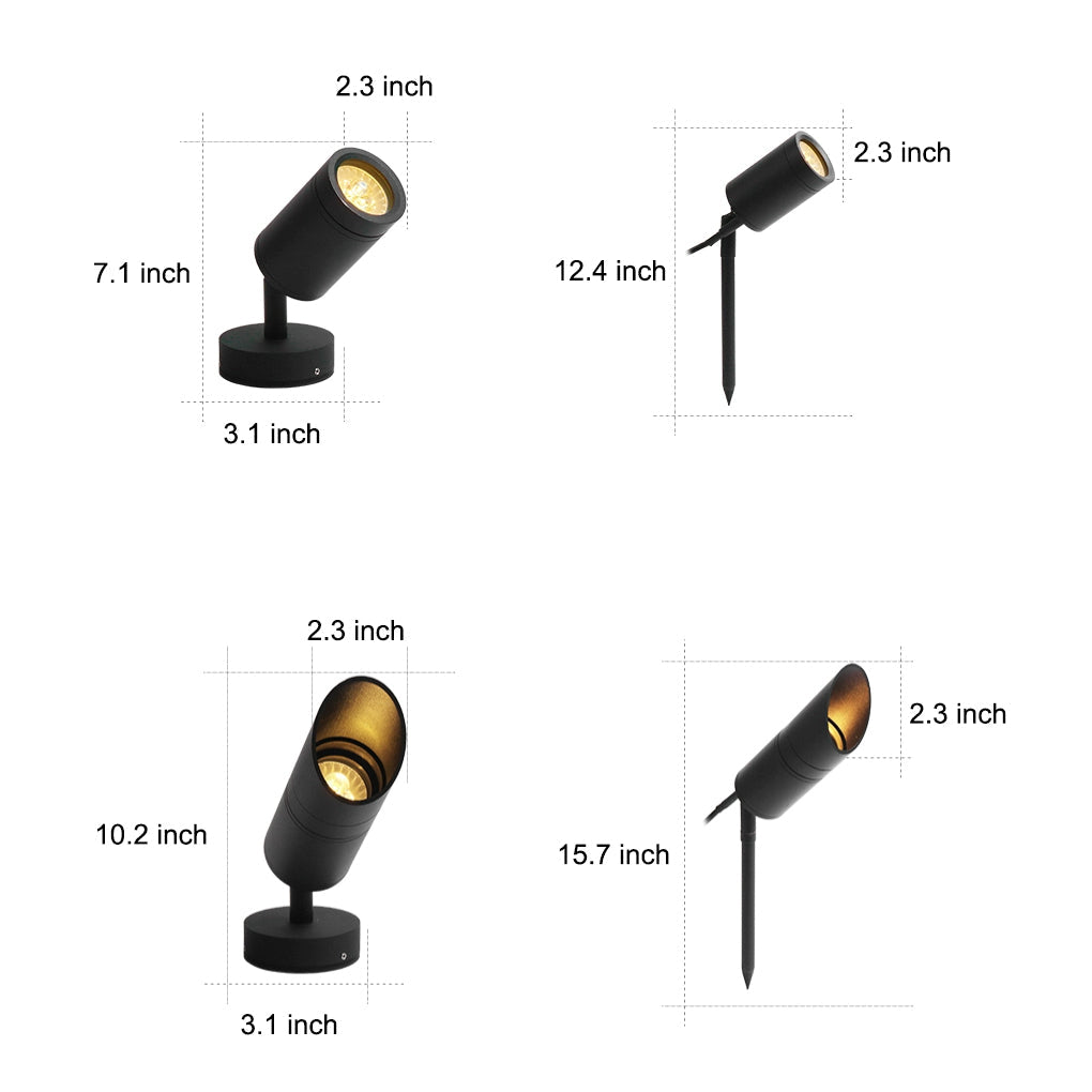 Rotatable LED Landscape Spotlight - Waterproof Outdoor Ground Light