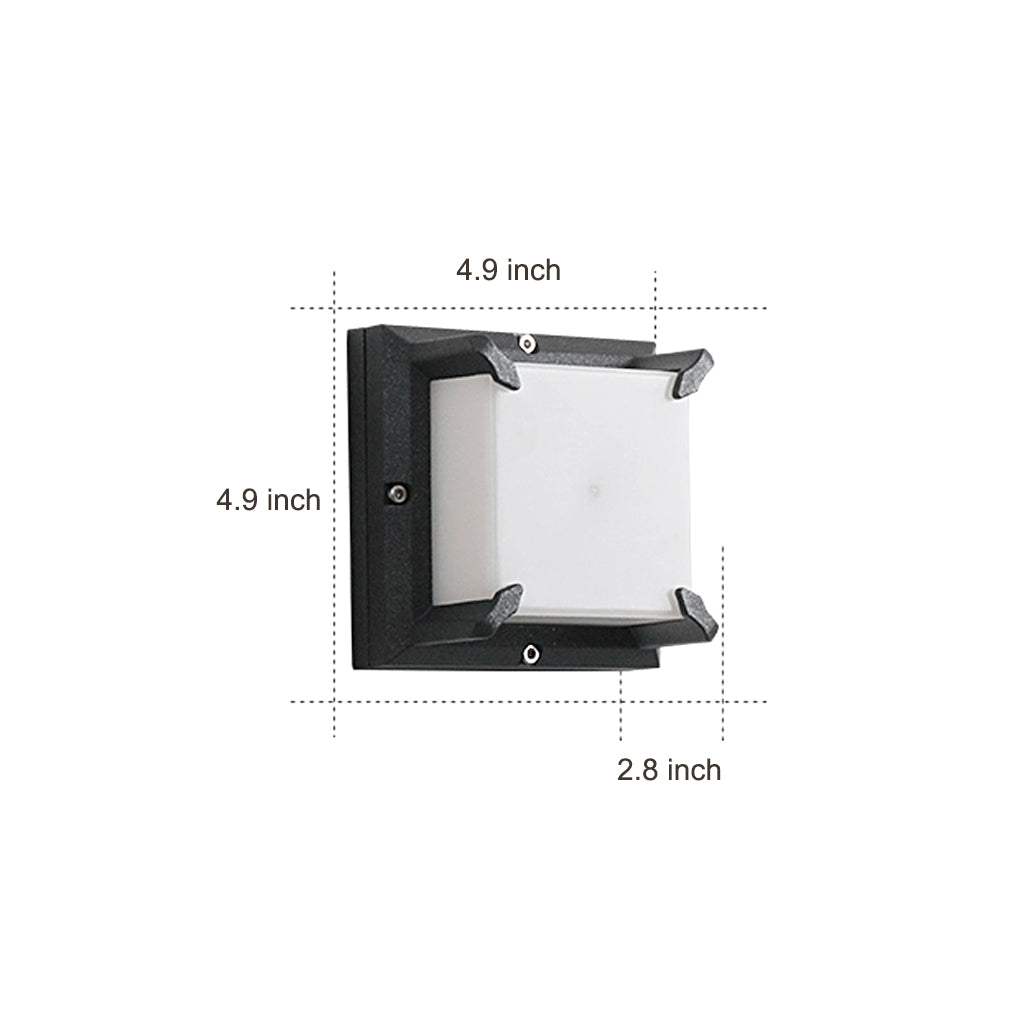 Modern Minimalist Outdoor LED Wall Light - Waterproof Black Aluminum
