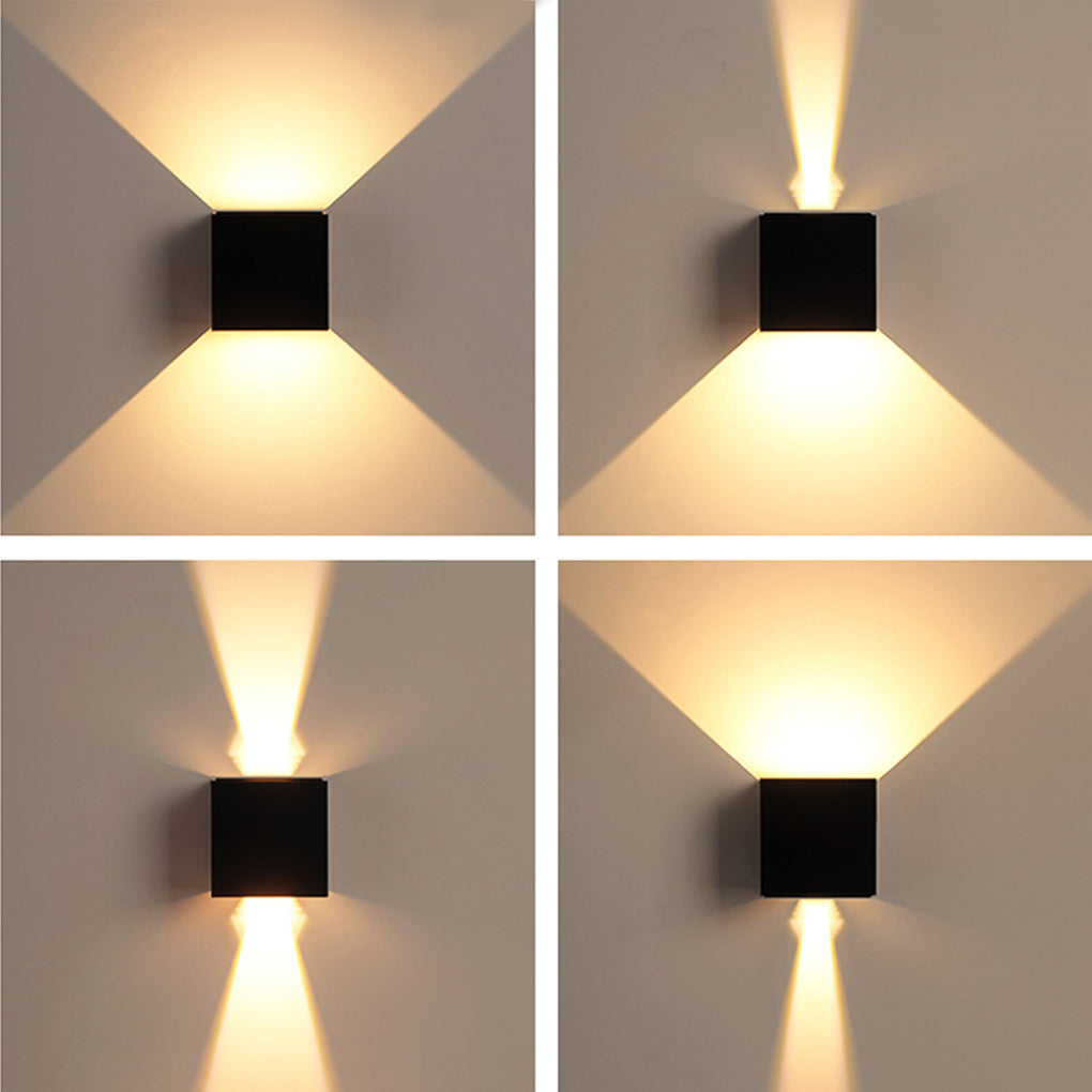 Square Adjustable LED Outdoor Wall Light | Up Down Waterproof