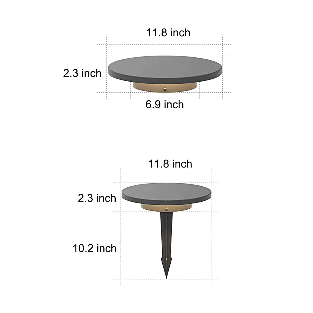 Halo LED Solar Ground Light | Warm White Outdoor Landscape Lighting