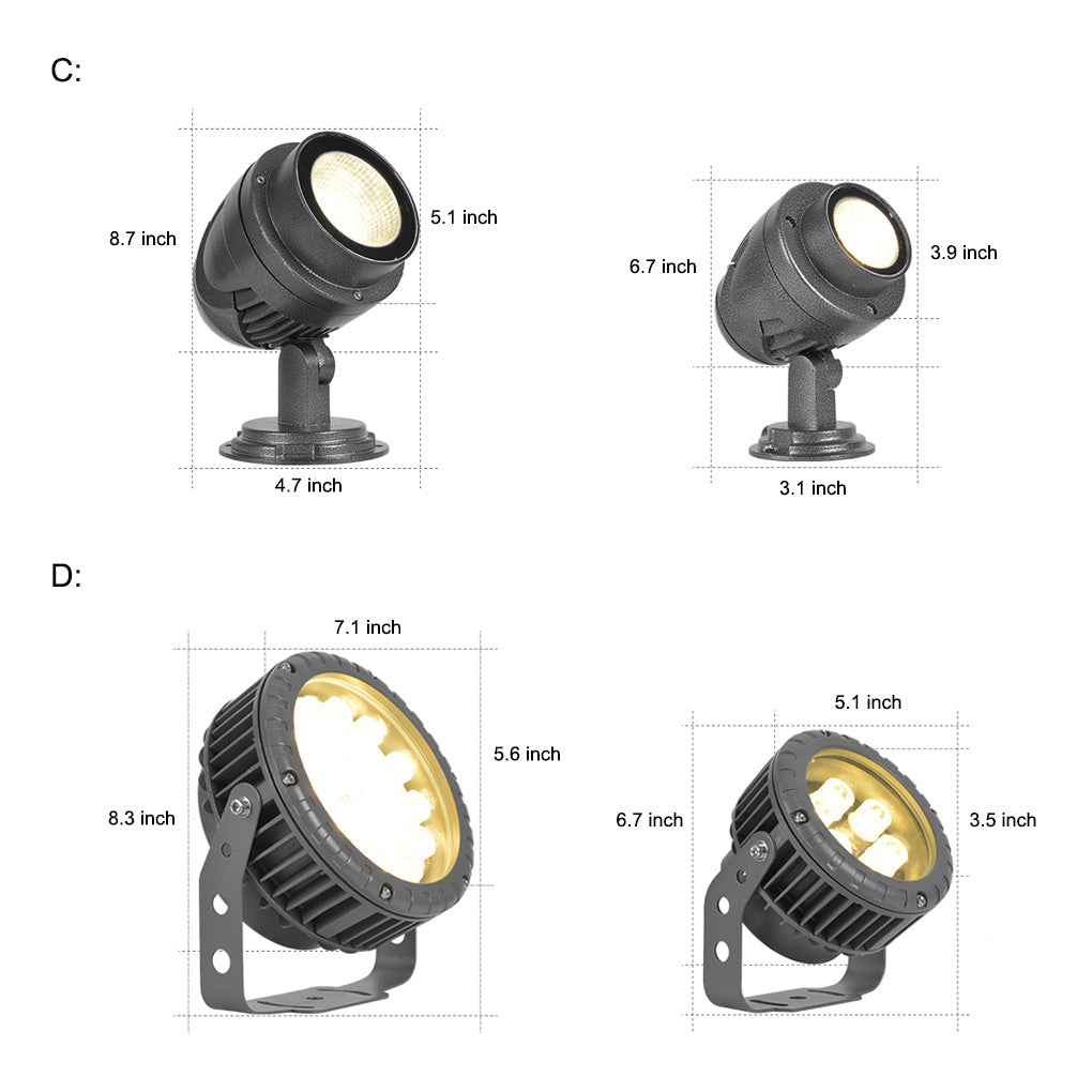 LED Ground Spotlight for Outdoor Tree & Landscape Lighting