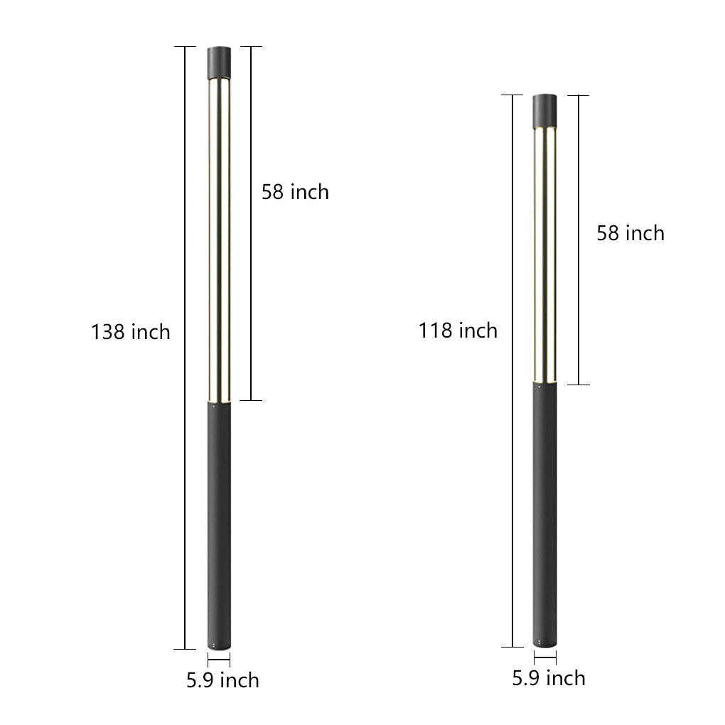 Modern Cylinder Bollard Light - LED Outdoor Landscape Lighting