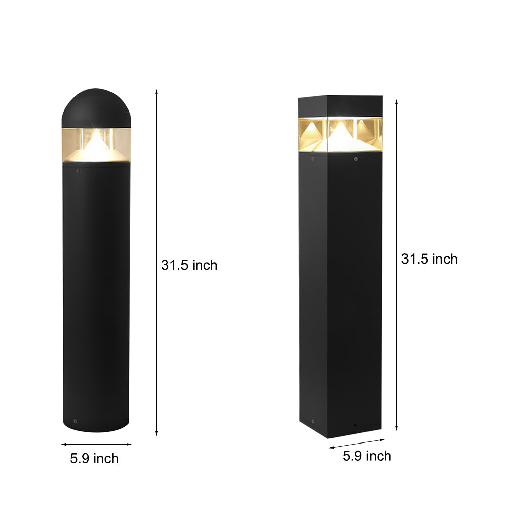 Minimalist LED Aluminum Bollard Light for Outdoor Landscapes