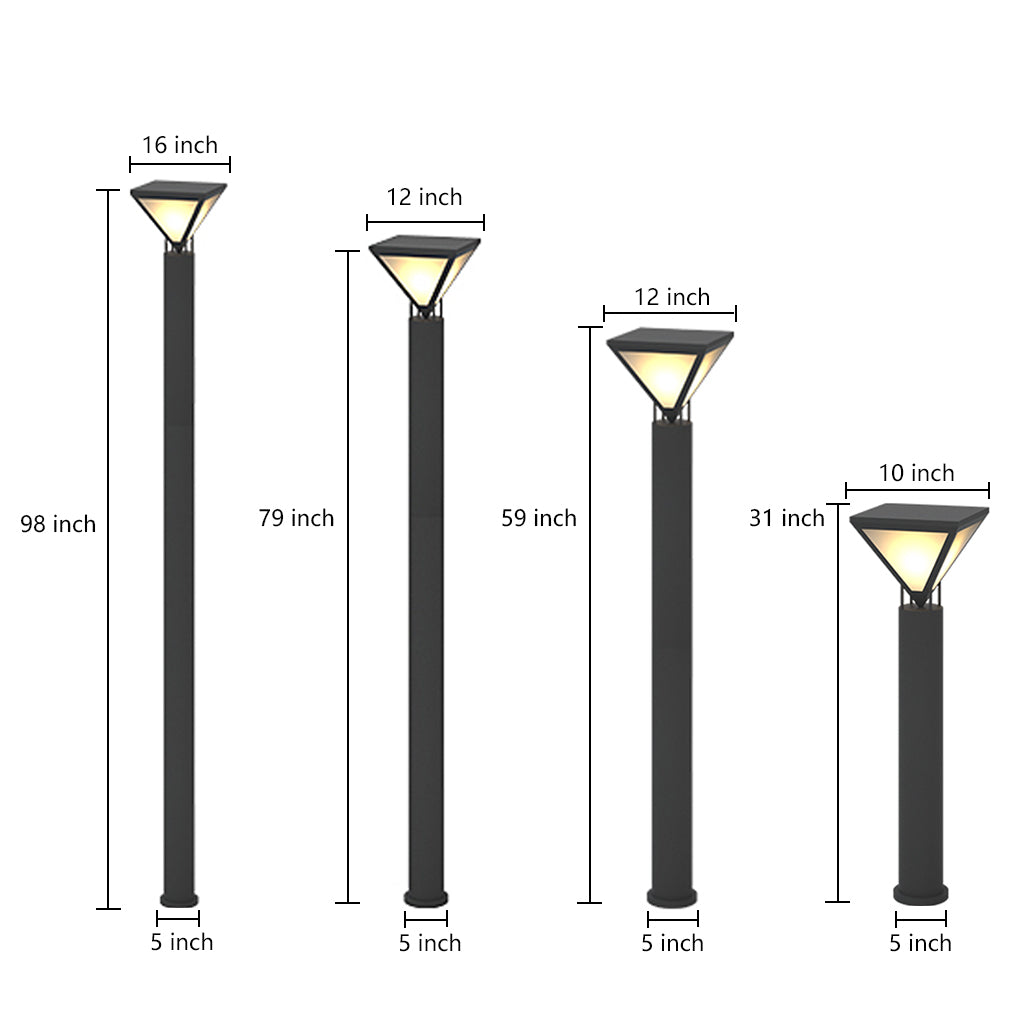 Solar LED Lamp Post Light – Outdoor Waterproof Path Lighting