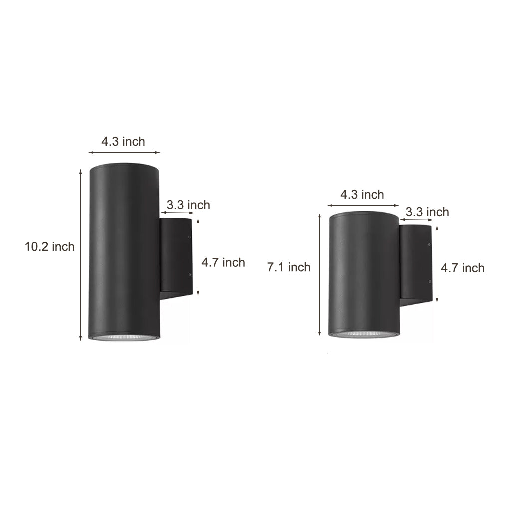 Modern Bi-Directional LED Outdoor Wall Light – Aluminum & Glass