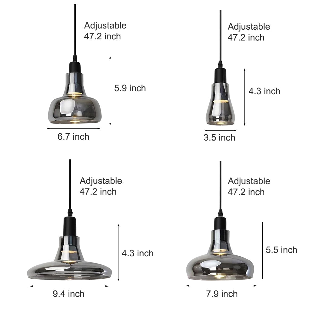 Minimalist Shadow Glass Pendant Light for Living Room & Bar